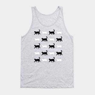 Funny Black and White Cats Cat Lover Gift Tank Top